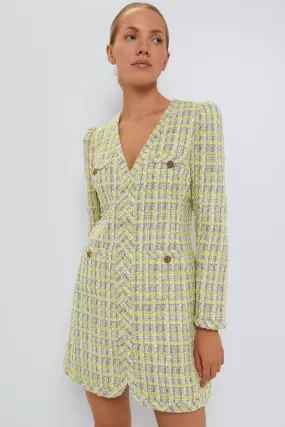 Citron Tweed Coralie Dress