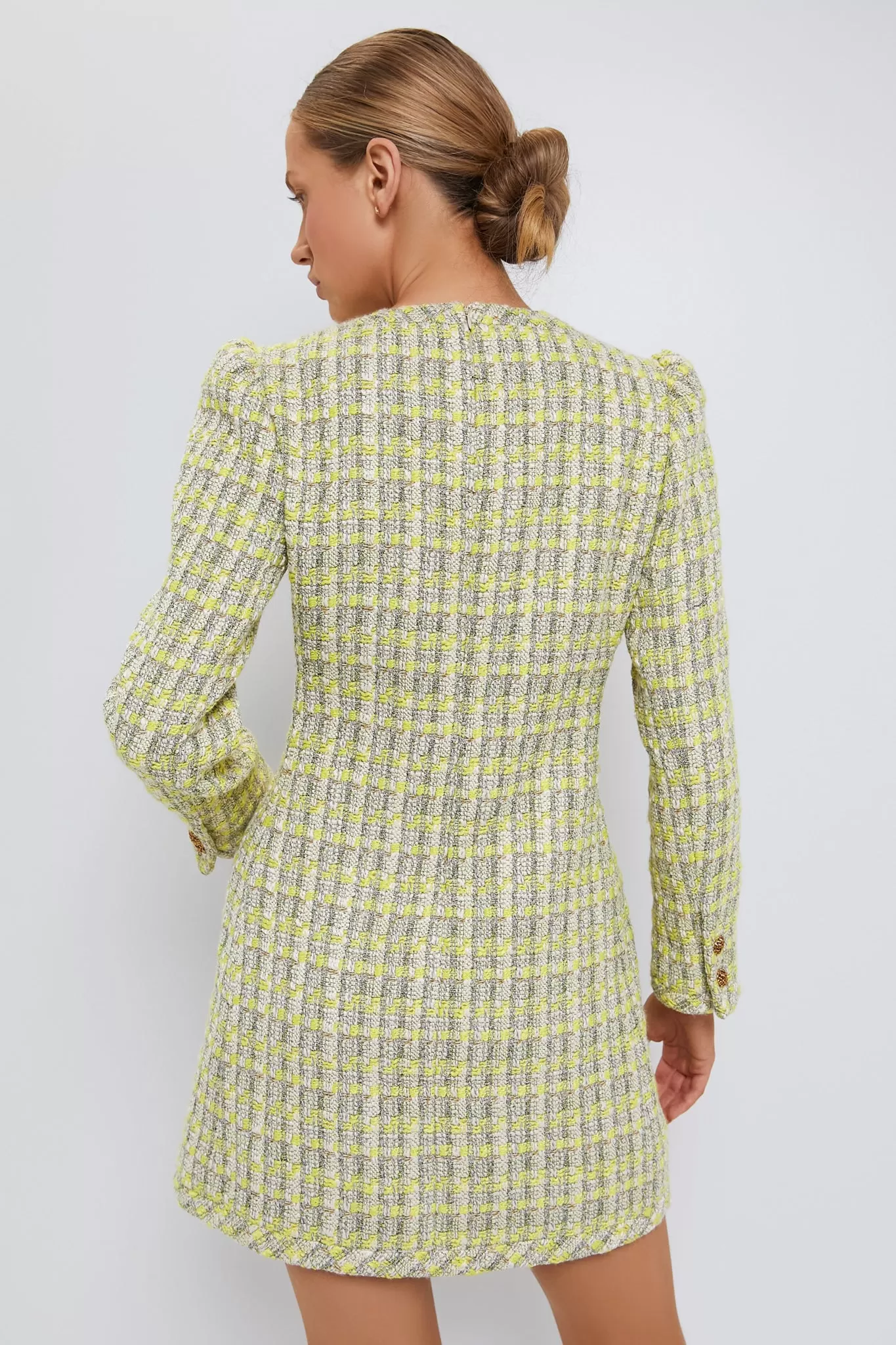 Citron Tweed Coralie Dress