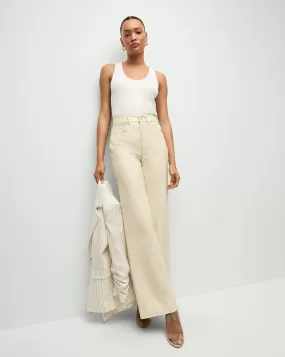 Taylor Vegan Leather Wide-Leg Jean